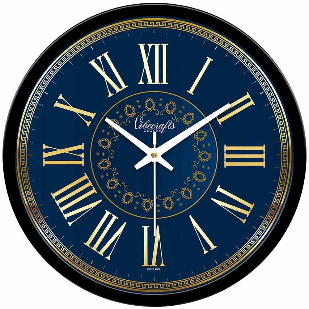 Abstract Blue Background Printed Designer Wall Clock