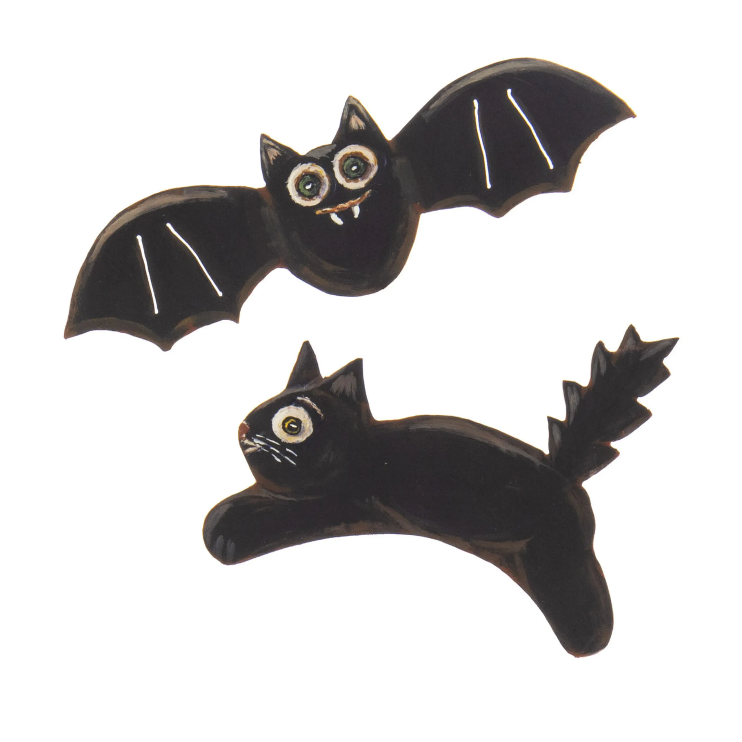 Vintage Bat and Cat Magnet